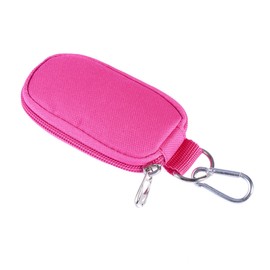 LALAFINA Portable Essential Oil Case with Elegant Handle Holds Bottles for Travel and Home Stylish Rose Red Organizer with Sturdy Zippers for