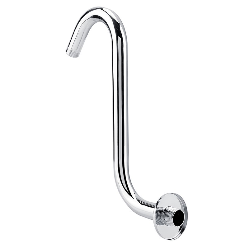 Bathroom Accessory 8inch 201 Stainless Steel High Rise S‑Curved Shower
