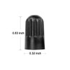 Dsycar 12 Pack TPMS Tire Valve Stem Caps, Black Plastic