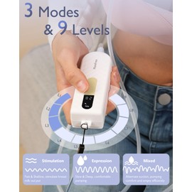 Breast Pump Hands Free K3 Updated, Wearable Breastfeeding Pump with Soft Double-Seal Flange, 1800mAh Long Battery Life & LED Display, 3 Modes & 9 Levels Electric Breast Pumps Portable,15-24mm
