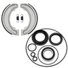 Rear Brake Drum Shoes Bearing Seals Kit for Honda TRX300