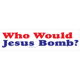 EvolveFISH Who Would Jesus Bomb Bumper Sticker - [11" x 3"]