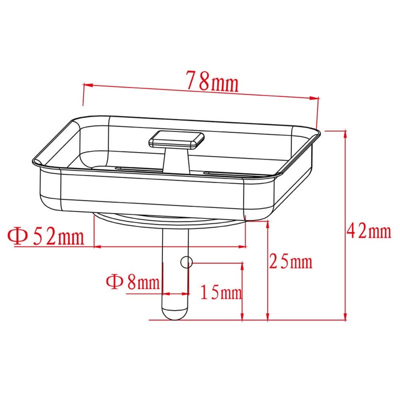 Square Sink Strainer Mesh Drain Water Stopper Basket, Anti-Blocking Waste