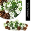 com-four® 6x Christmas decorations in a bag with cones, twigs,