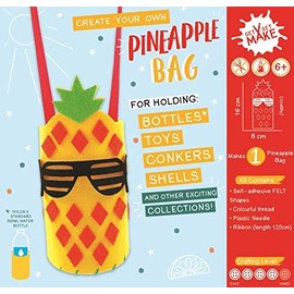 Express Yourself MIP Get Set Make Create Your Own Pineapple Bag/Bottle Holder Kids Craft Kit for Kids GSET017