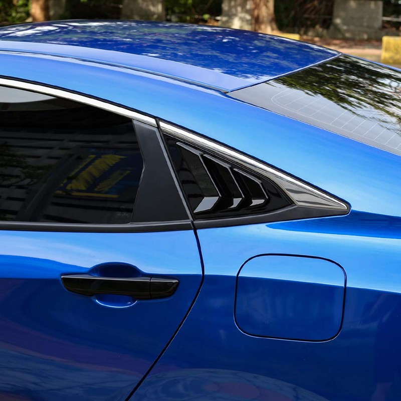 Thenice for 10th Gen Civic Rear Side Window Louvers Racing