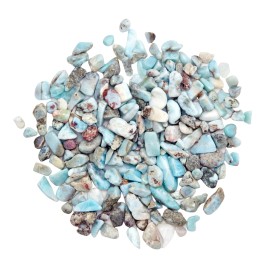 Larimar Gem Bottle - Polished Chips of Larimar Crystals by New Moon Beginnings