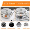 BEIYUANYA Deep Fryer Pot, Japanese Frying Pot with Thermometer and