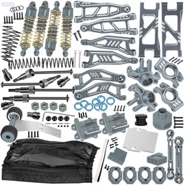 BRCatWPark RC Upgrades Part for 1/18 Granite Grom,Shock,Drive Shaft,Arm,Steering Caster Blocks,Wheelie Bar,Link,Motor Mount Set,Slipper Clutch,Gear Fixing seat,Diff Cover Set,Dustproof Guard,Titanium