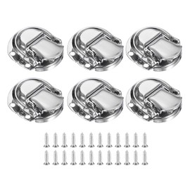 PATIKIL Toggle Hasp Latch 1.54" x 1.38", 6 Pcs Iron Case Clasp with Screws for Jewelry Box Cabinet Drawer Wooden Wooden Crafts, Silver