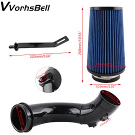VVORHSBELL Cold Air Intake Pipe Kit w/Filter Compatible with 2007.5-2012 Dodge Ram 2500 3500 6.7L Cummins Diesel