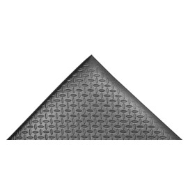 NoTrax 508 PVC Diamond Cushion Anti-Fatigue Floor Mat, 2' Width x 3' Length x 1/2" Thickness, Black