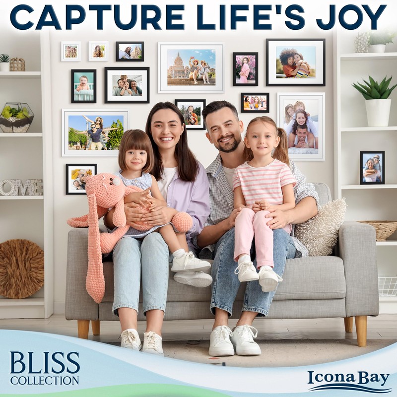 Icona Bay - 5x7 Black Picture Frame - Modern Style