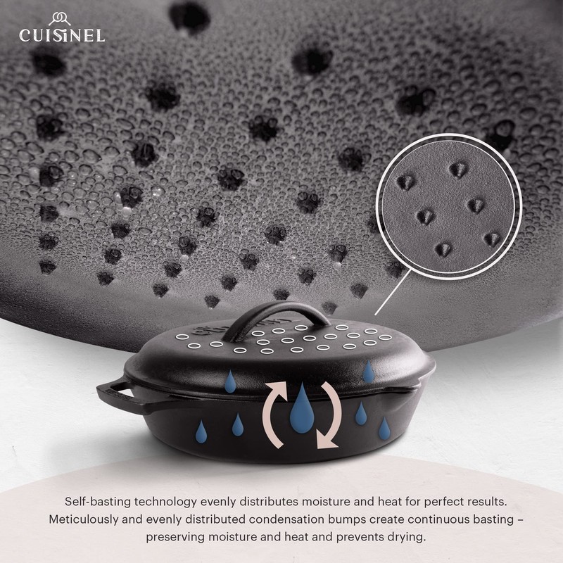 Cuisinel Cast Iron Lid - Fits 8"-Inch / 20.32cm Lodge