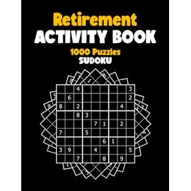 Retirement Gifts For Men: Retirement Activity Book For Men: 1000 Puzzles | Fun and Challenging Sudoku Black Paper Puzzle Book