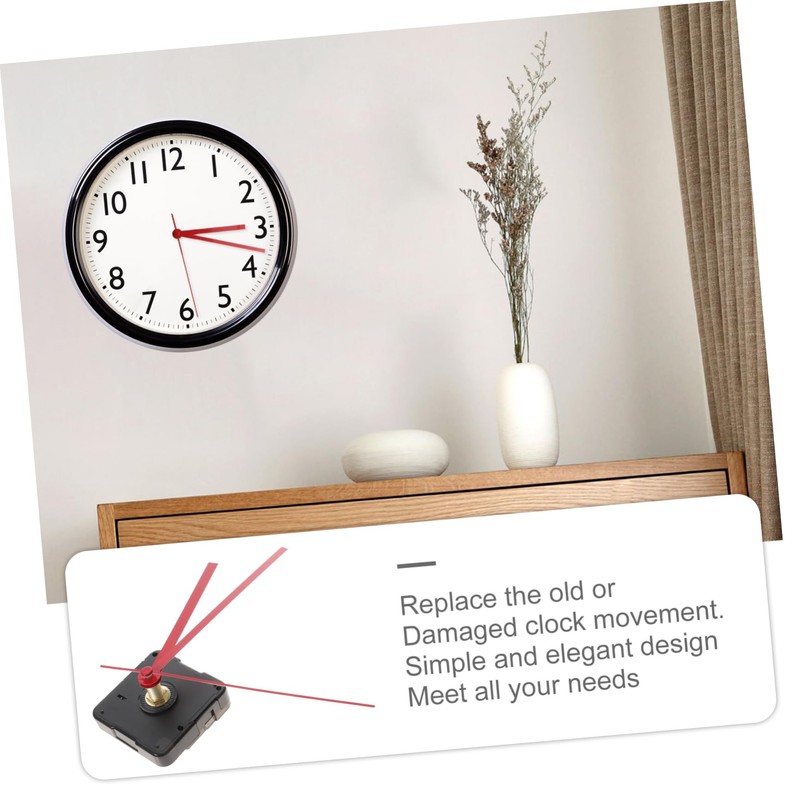 Zerodeko Silent Clock Movement Kits for DIY Clock Replacement Red