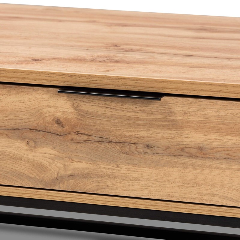 Baxton Studio Franklin Coffee Tables, Oak/Black