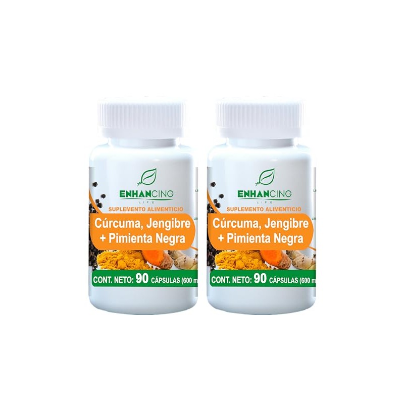 ENHANCING LIFE - CÚRCUMA, JENGIBRE Y PIMIENTA NEGRA PARA MÁXIMA