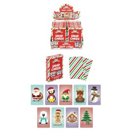 HENBRANDT Single Pack Christmas Snap Card Game 9cm Kids Memory Pair Game Xmas Snap Cards Stocking Filler Christmas Eve Box Party Favours Loot Bag Fillers Lucky Dip for Boys and Girls