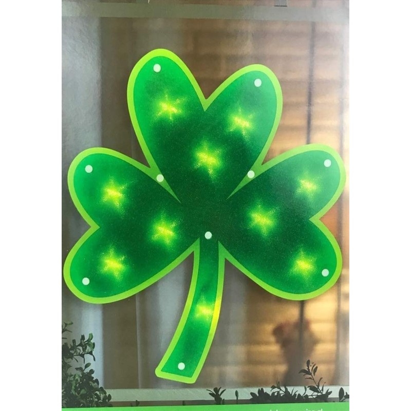 Lighted Shamrock St. Patricks Day Decoration