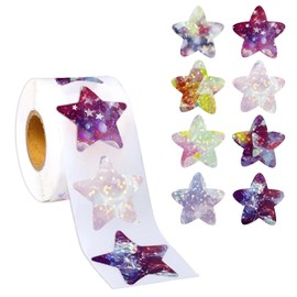500Pcs Space Star Stickers for Kids Boy Girl Teacher Colorful Pentagram Children Reward Roll Sticker School Supplies Incentive Potty Training Stickers for School Classroom Home