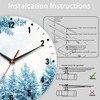 SPUNKER Christmas Clock for Bedroom,Winter Forest Wall Clocks for Living