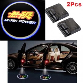 Door LED Light 2Pcs MUGEN Car Door Welcome LED Lights Courtesy Projector Ghost Shadow Stickers