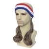 Traqur 80s Style Mullet Wig, Funny Costume Headband with Mullet
