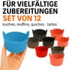 Set mit 12 Silikonformen für Airfryer – Antihaftbeschichtet, BPA-frei, Hitzebeständig