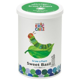 Seishin Ceramics HP-0202 All-Year Round Home Garden Easy Cultivation Kit, Basil, Herbs, Herbs, Cultivation Set (Free Research/Food Education), Pot Diameter Approx. 2.8 inches (7 cm), Harapeko Aomushi