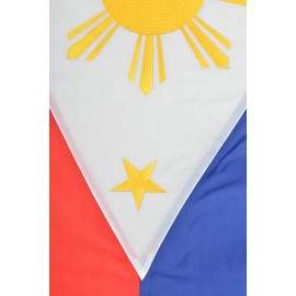 Green Grove Products Philippines 3' x 5' Ft 210D Nylon Premium Outdoor Embroidered Filipino Flag