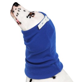 ROZKITCH Dog Calming Hoodie - Ear Cover for Dogs & Cats, Noise Canceling Ear Muff Protection for Anxiety Relief during Fireworks & Grooming - Blue L