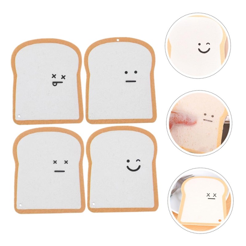 Alipis 4sets Dish Sponge Compact Cleaning Sponge Reusable Wok Daily