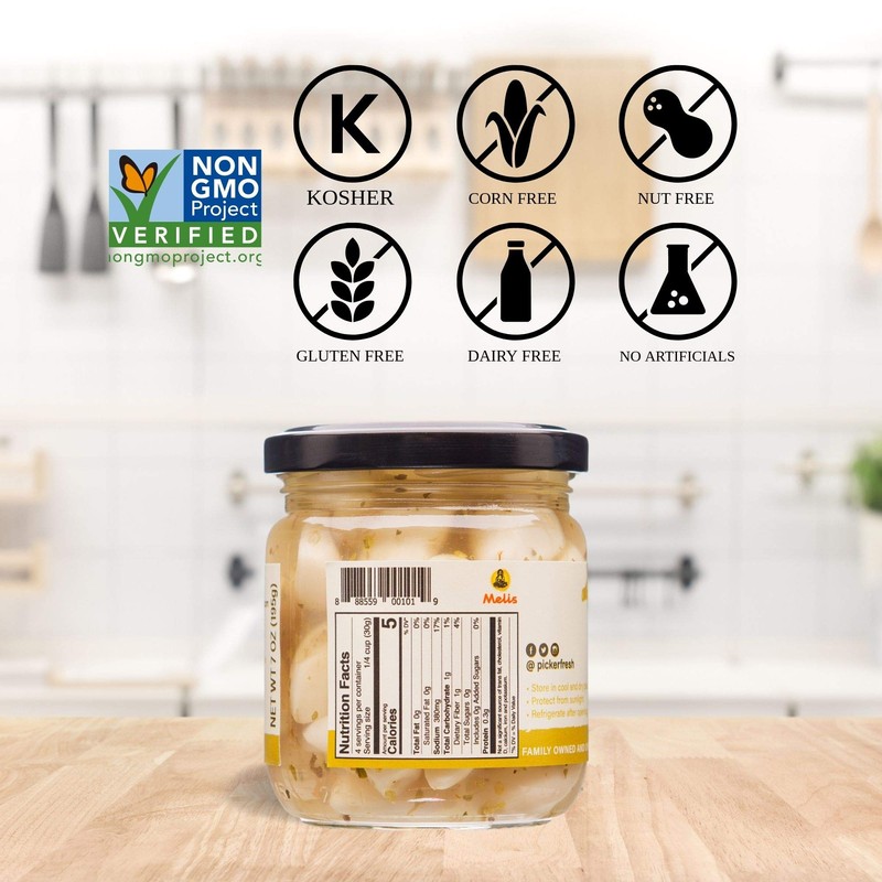 Pickerfresh Pickled Garlic - Gourmet Garlic Cloves - Simple Ingredients