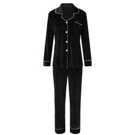 Women's Soft Velvet Pajama Set, Korean Style Lace Trim Sleepwear Comfortable Wear Nightwear For Women Elegant Home Outfit, Satin Pyjamas For Women, Pj Shorts Set, Ladies Comfort Lounge Wear