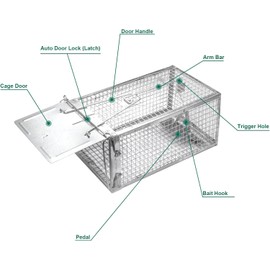 WHJIACHU Rat Trap, Chipmunk Rodent Trap That Work for Indoor and Outdoor Small Animal, for Capturing or Releasing Rodents