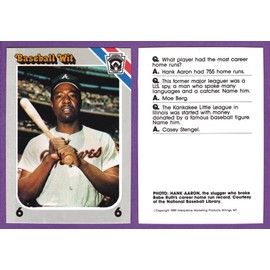 Hank Aaron Atlanta Braves 1990 Little League Baseball Wit #6 - No Number Variant