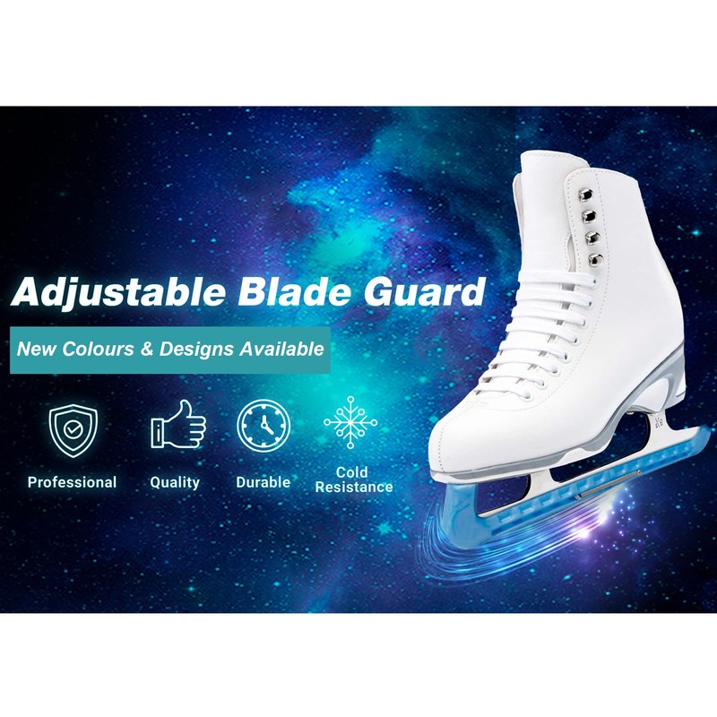 Xcess Adjustable Glitter Ice Skate Guards (Purple)