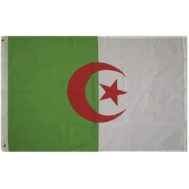 JumpingLight 2x3 Republic of Algeria Rough Tex Knitted Flag 2x3 Banner Grommets - Quality Flags
