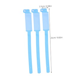 Baluue 100pcs Blank Writable Wristbands for Hospital Patient Identification Reusable Bands Secure Buckle for Medical Use