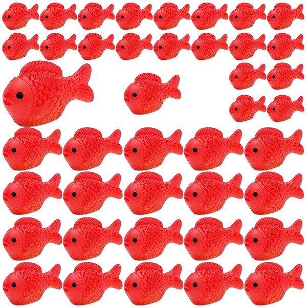 ONEST 42 Pieces Small Resin Goldfish Mini Goldfish Figurines Garden