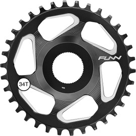 Funn Solo ES Narrow Wide Chain Ring for Shimano E-bike (34T, Black)