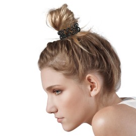 9pcs of Black Telephone Wire Hair Ties, Suitable for All Hair Types, Leaving No Marks and Causing No Damage. Ideal for Daily Exercise and Work，Stylish Women's Choice!