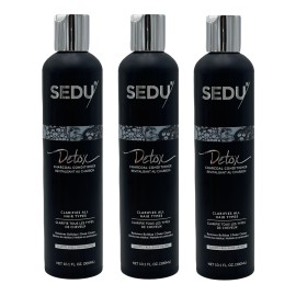 Sedu 3 Pack Sedu Detox Charcoal Conditioner Clarifying 10.1 oz Removes Buildup HTF