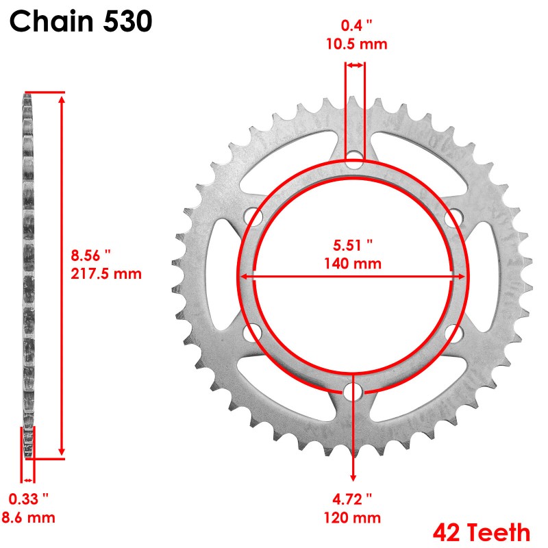 Caltric Blue O-Ring Drive Chain & Sprockets for Kawasaki VN800A