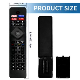 TV Remote Replacement - Compatible with Phillips LED, LCD, 4K Models (43PFL5766/F7, 55PFL5604/F7, 55PFL5704/F7, 65PFL5504/F7, 65PFL5704) - NH800UP RF402A-V14