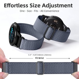 GEAK 18mm Quick Release Replacement Wristband Compatible with Garmin Venu 3S Watch Band, Soft Nylon Breathable Sport Strap for Venu 2S /Vivoactive 4S Watch Band/Forerunner 265s/255s Men Women