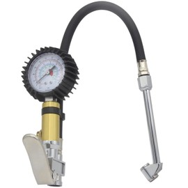 YSIL - Inflador de neumáticos con manómetro de presión de 220 PSI, resistente de doble cabeza, accesorios para compresor de aire, portabrocas de neumáticos, accesorio para coche, camión, motocicleta, bicicleta