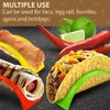 Taco Stand with Bag, 12 Pieces, Colorful Plastic Taco Table