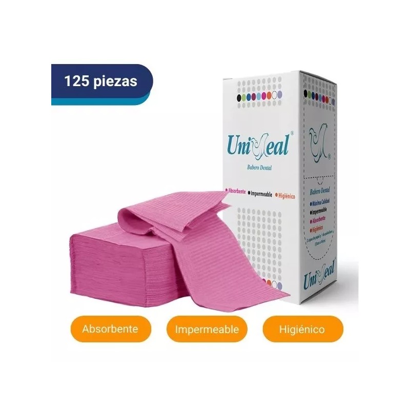 UniSeal Campo Dental Desechable Color Rosa Uniseal Pq/125 Piezas
